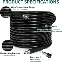 High Pressure Hose for Bosch 6-15 Meters Car Washer Pipe Cord Pressure Cleaning Water Hose for Bosch AR Michelin Black & Decker 2
