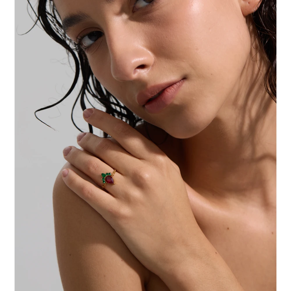 Yhpup Adjustable Ring Women Stainless Steel