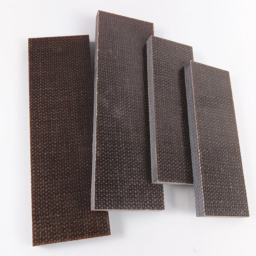 2pcs Space Board Flax Micarta Template Board Sheet Damascus Canvas Texture for DIY Knife Handle Craft Supplies