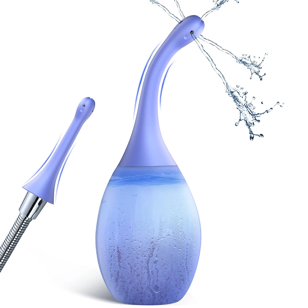 Reusable Silicone Enema Bulb Anal Douche Cleaner For Men Women Colon Cleansing Anti-Backflow Douche For Easy Cleaning Devices 18_voghion.com