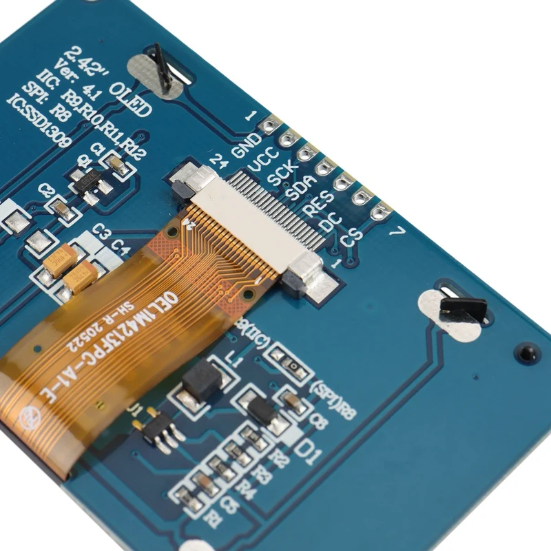 OLED ÷ , 2.42 ġ, 12864, 128x64, IIC, I2C, SPI,  LCD ȭ, C51, STM32 SSD1309 