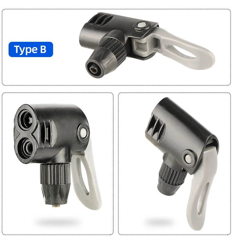 Fahrrad Hand Boden Pumpe Düse Adapter Kunststoff Schrader/Presta Dual Kopf Konverter für MTB Rennrad Roller Ball Inflation – Detail 7