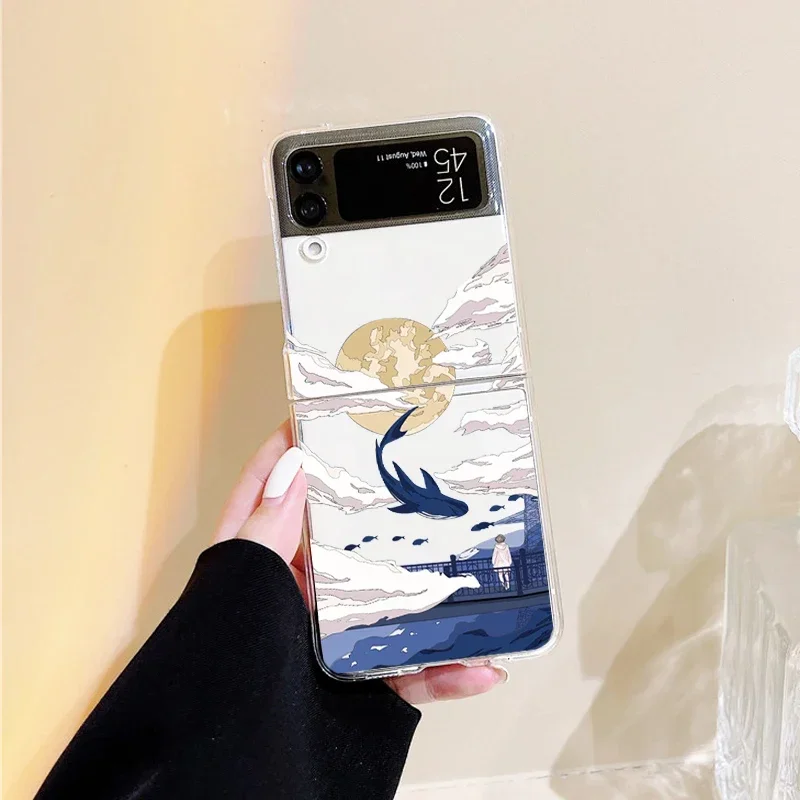 Retro Cartoon Landscape Oil Painting Phone Case - Clear Cover s