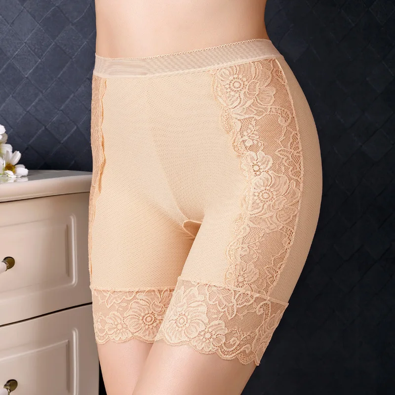 Safety Shorts Plus Size Safety Short Pants Women Seamless Under Skirt Boxers For Women Sexy Lace Anti Chafing Boyshort Panties Underwear