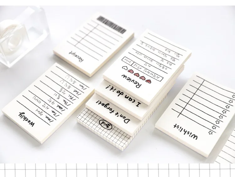 Mini-Basic-Notizblock, tragbar, 50 Blatt Papier, Wunsch-Checkliste, To-Do-Notiz, Büro, Schule, A7430 – Detail 1