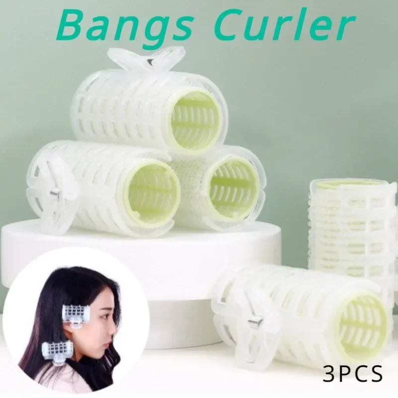 3Pcs/Bag Air Bangs Curler Double Layer Plastic Self-adhesive Curler Lazy Person Self-adhesive Curler Hair Styling Tool new net celebrity lazy braided headband double layer bangs clip holder high end hair accessories hollow non slip headband