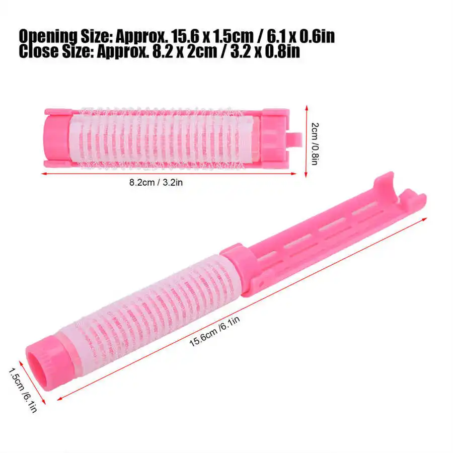 20pcs Hair Perm Rods Fluffy Perming Rod Hair Roller Plush Lock Design Not Loose Non-irritant Curler Barber Hairdressing Kit