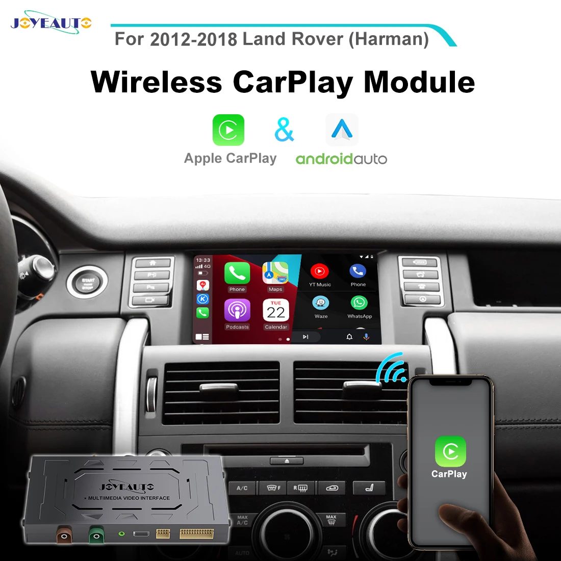 Joyeauto Wireless Apple Carplay Per Land Rover Discovery Sport & Discovery 5 Jaguar F-Pace Android Auto Mirror Wifi Ios15 Car Play