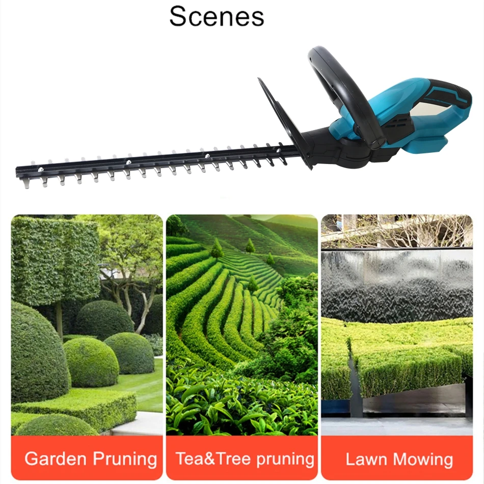 21V Cordless Hedge Trimmer Household Garden Trimmer Pruning Saw Lawn Mower Electric Hedge Trimmer Garden Tool images - 6