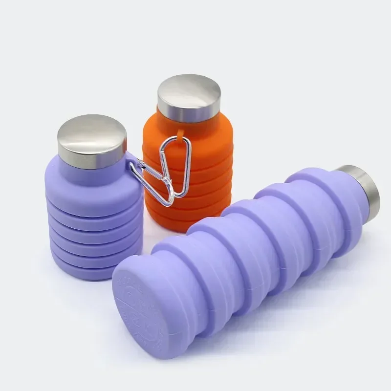 Collapsible Water Bottle 500ml BPA Free Portable Telescopic Cup for Outdoor Travel Sport Gym Camping Hiking Accessories