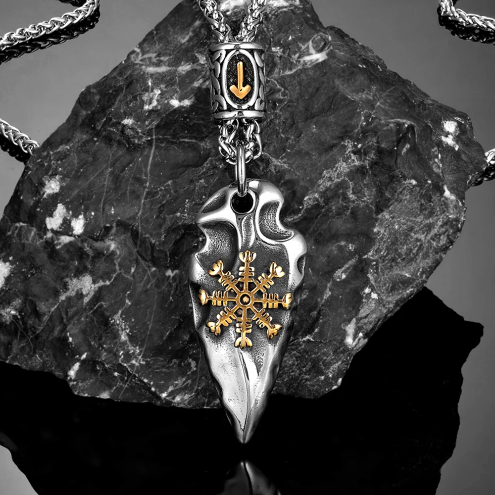 Mjolnir Necklace For Men Norse Viking Warrior Odin Pendant