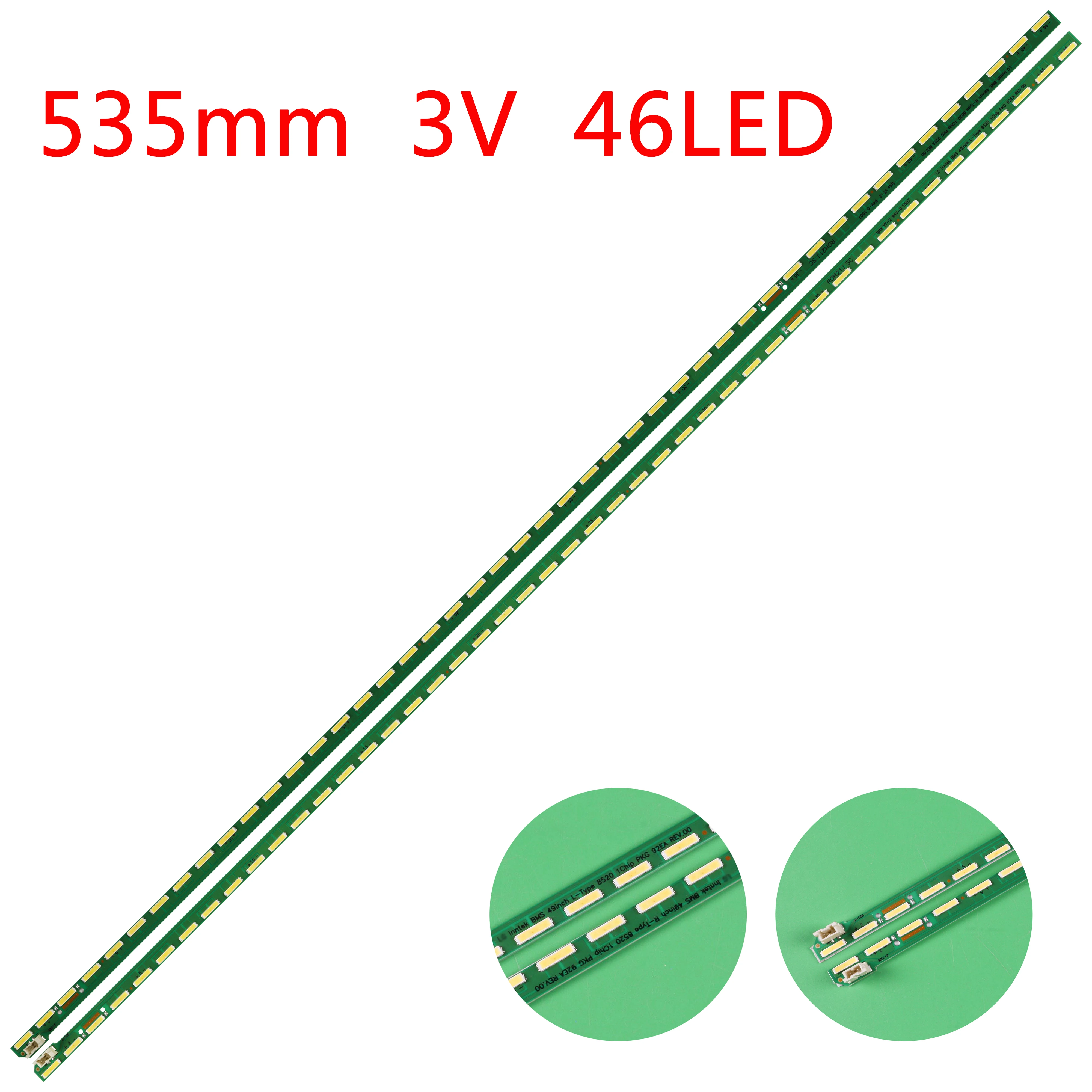 20set=40pcs LED backlight strip for LG innotek BMS 49inch L Type 8520 ...