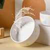 Ceramics Dog Bowl with Wood Mat Wide Mouth Feeding Bowls Food and Water Pet Feeder for Cat Puppy Protecting Cervical Spine 4