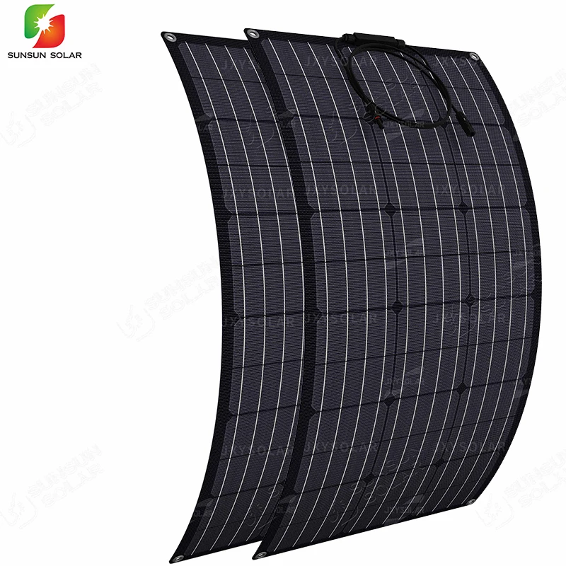 

Popular ALL BLACK 80W 18V Monocrystalline Flexible Solar Cells Panel For Roofs