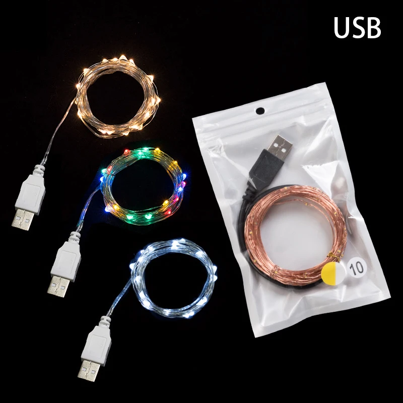 USB Decorative Light String 2M 20LED Copper Wire Bottle Stopper Light Home Decoration Gift Bedroom Christmas Lighting String fairy light 5pcs lot led copper wire wine bottle stopper string lights holiday home decor christmas wedding birthday decoration