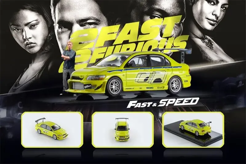 **Pre-order** Fast Speed FS 1:64 Lancer Evolution EVO VII FNF Fast & Furious Green limited999 Diecast Model Car