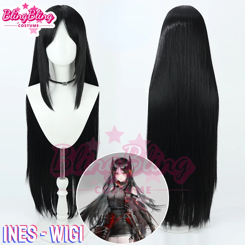 

Парик для косплея Ирины, прямой черный парик для косплея рыцарей, длина 100 см