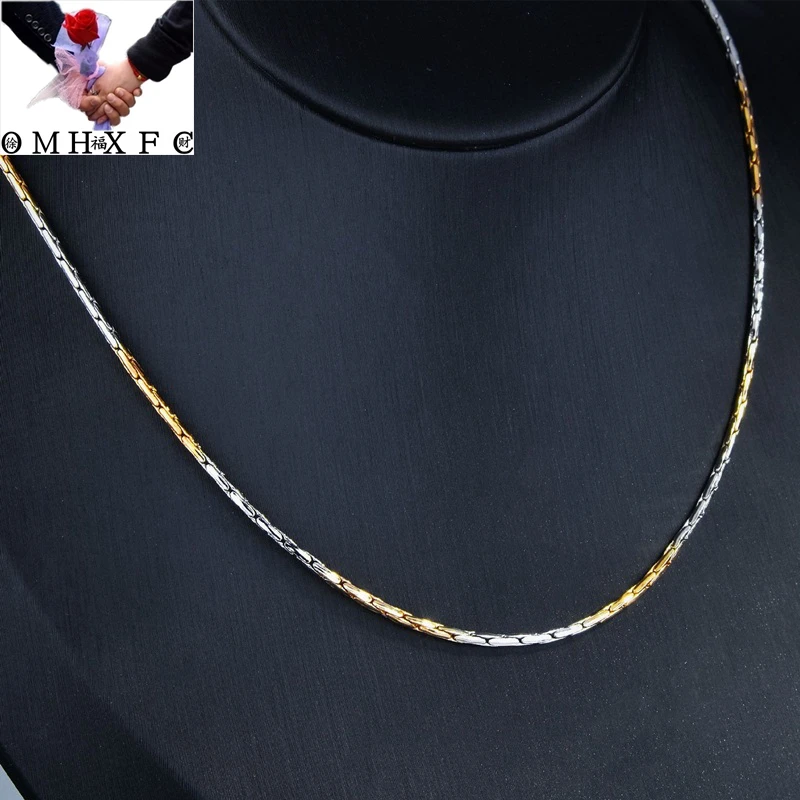 

Wholesale NA710 European Fashion New Woman Girl Party Birthday Wedding Gift Slim 50cm 18KT Gold White Gold Chain Necklace