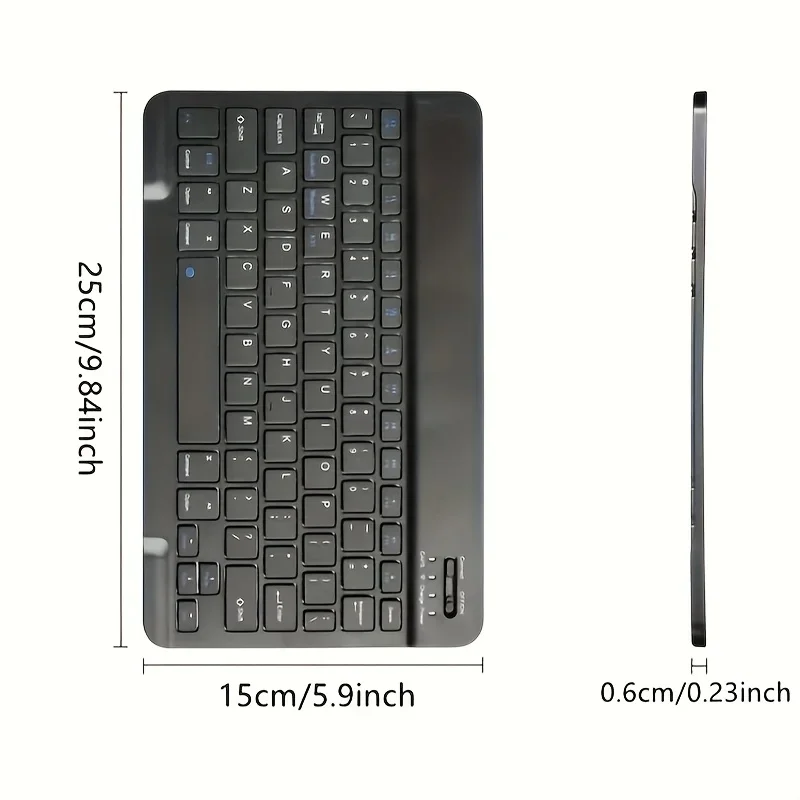 Sleek Wireless Bluetooth Keyboard with Type-C Charging