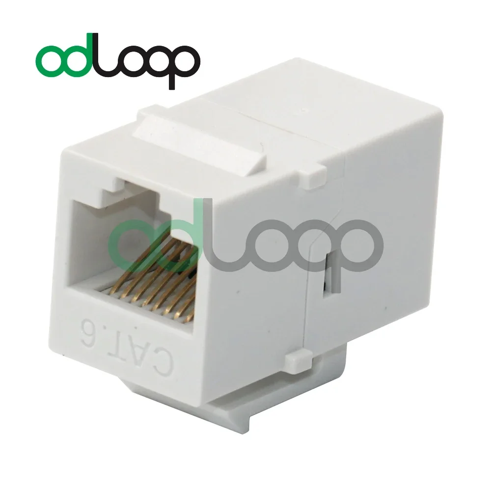 ODLOOP 15-팩 CAT6 RJ45 암-암 인서트 커플러, 키스톤 인라인 커플러