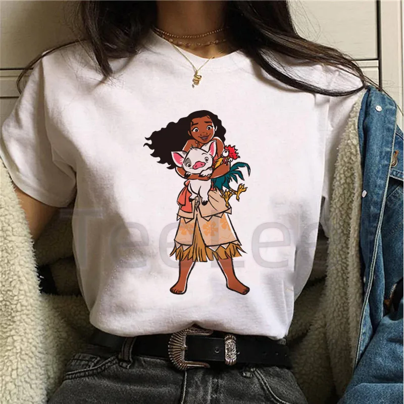 Funny T Shirts For Women Print Moana's Friend T Shirt Women Fashion Cartoon T-shirt Harajuku Streetwear Tee Tshirt Female 5