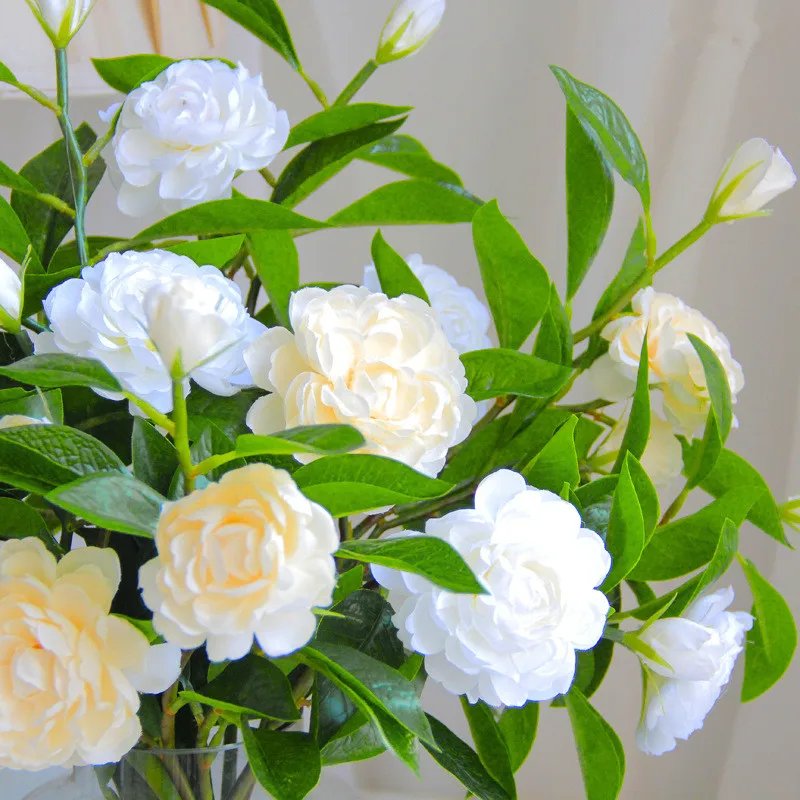 Elegant Camellia Silk Flower Arrangement for Home and Event Decor (58cm)
