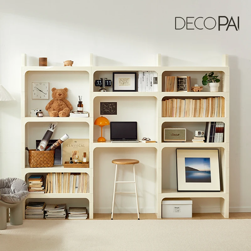 DECOPAI,Nordic modern multi-function storage free combination bookshelf side table and shelf for living study shower room divide