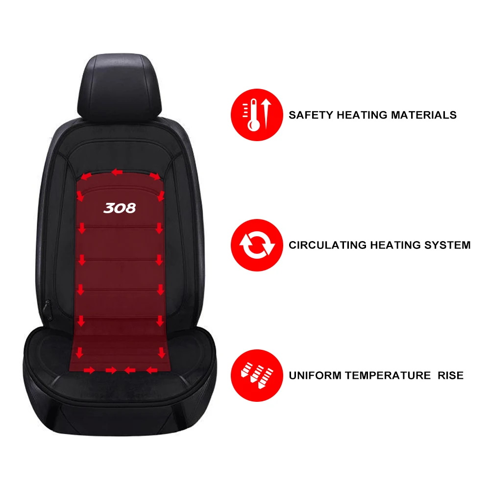 Soft Velour 12-Volt Heated Seat Cushion