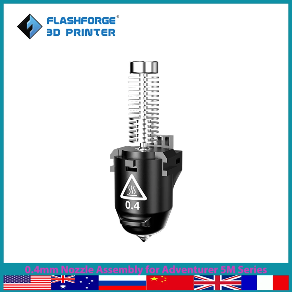 Flashforge-high Velocidade Nozzle Assembly Acessórios para Impressoras 3d Série Adventurer 5m 0.25 mm 0.4 mm 0.6 mm 0.8 mm - Imagem 5