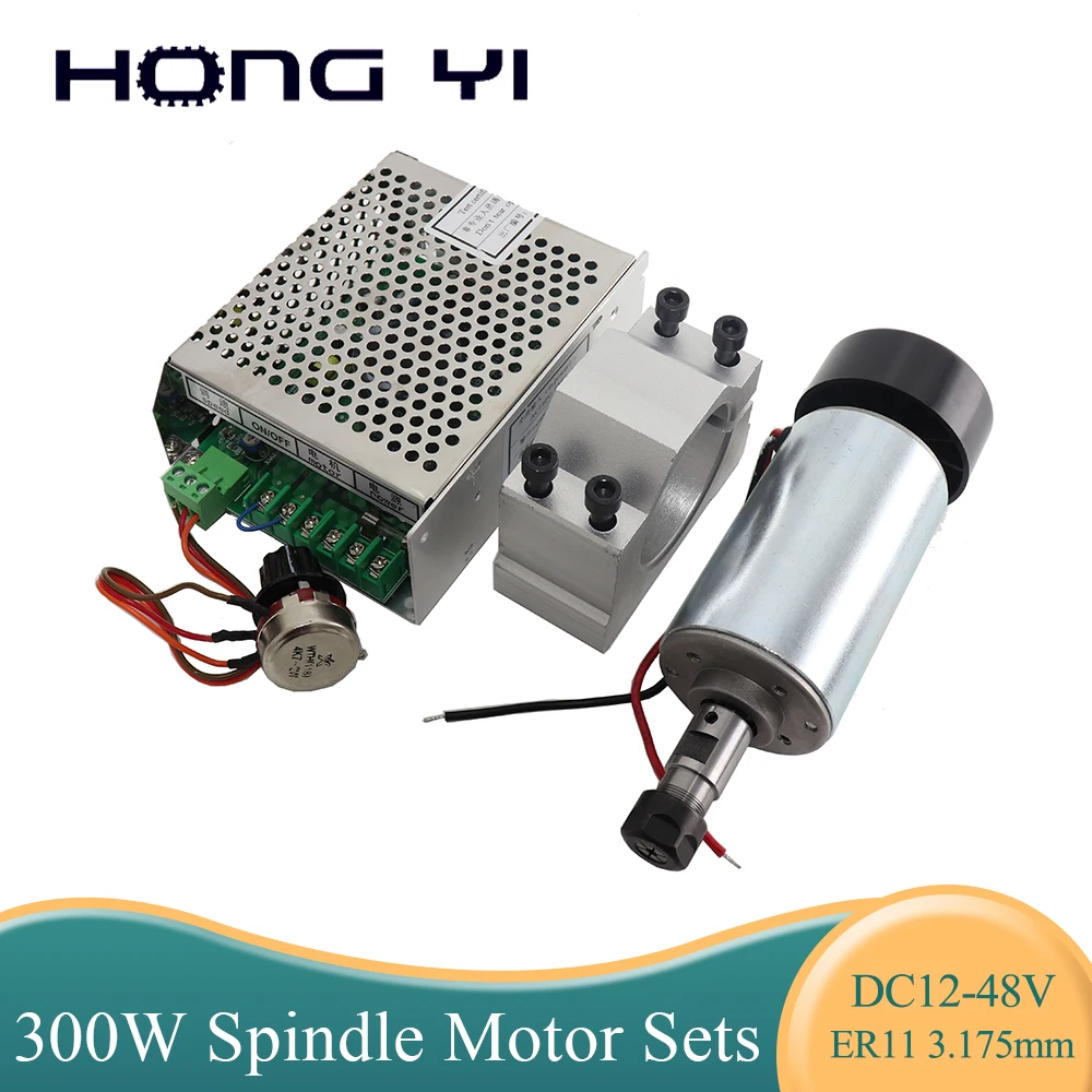 

Free Shipping 300W Spindle Motor Mount Bracket spindle DC Shop Promotions chuck 12-48V CNC 24V 36V for PCB Engraving