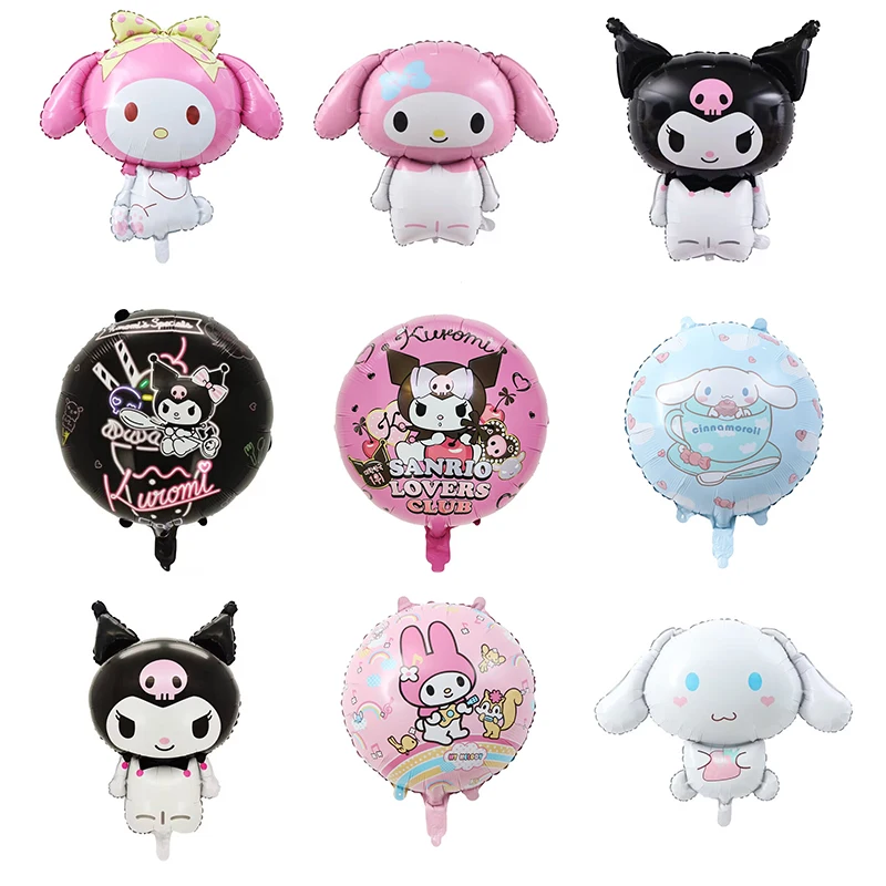 

Sanrio Kawaii Anime Kuromi Melody Cinnamoroll Birthday Party Decoration Jumbo Balloons Girl Heart Cute Surprise Balloons