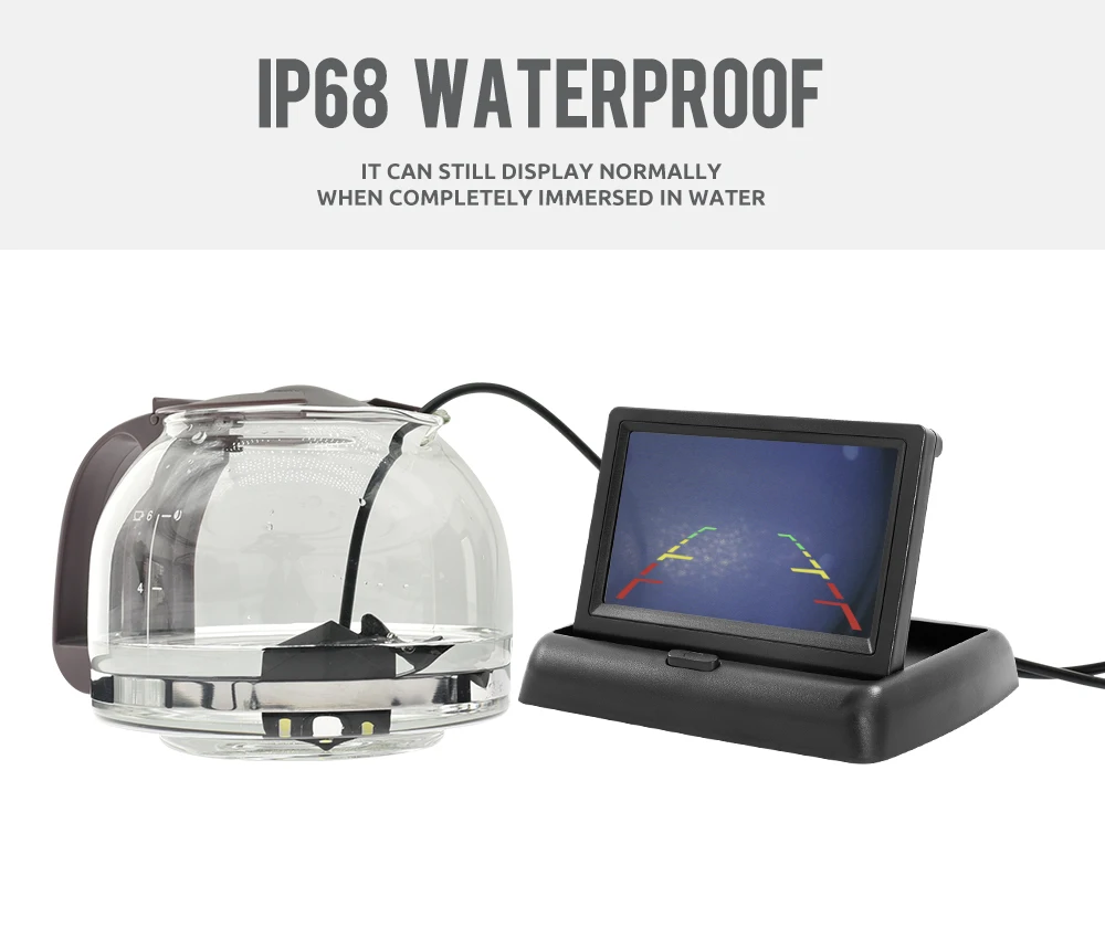 Backup camera and monitor installation example