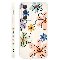 Hoop Flower Phone Case - Elegant Floral Design Cover for Samsung A56 (White)