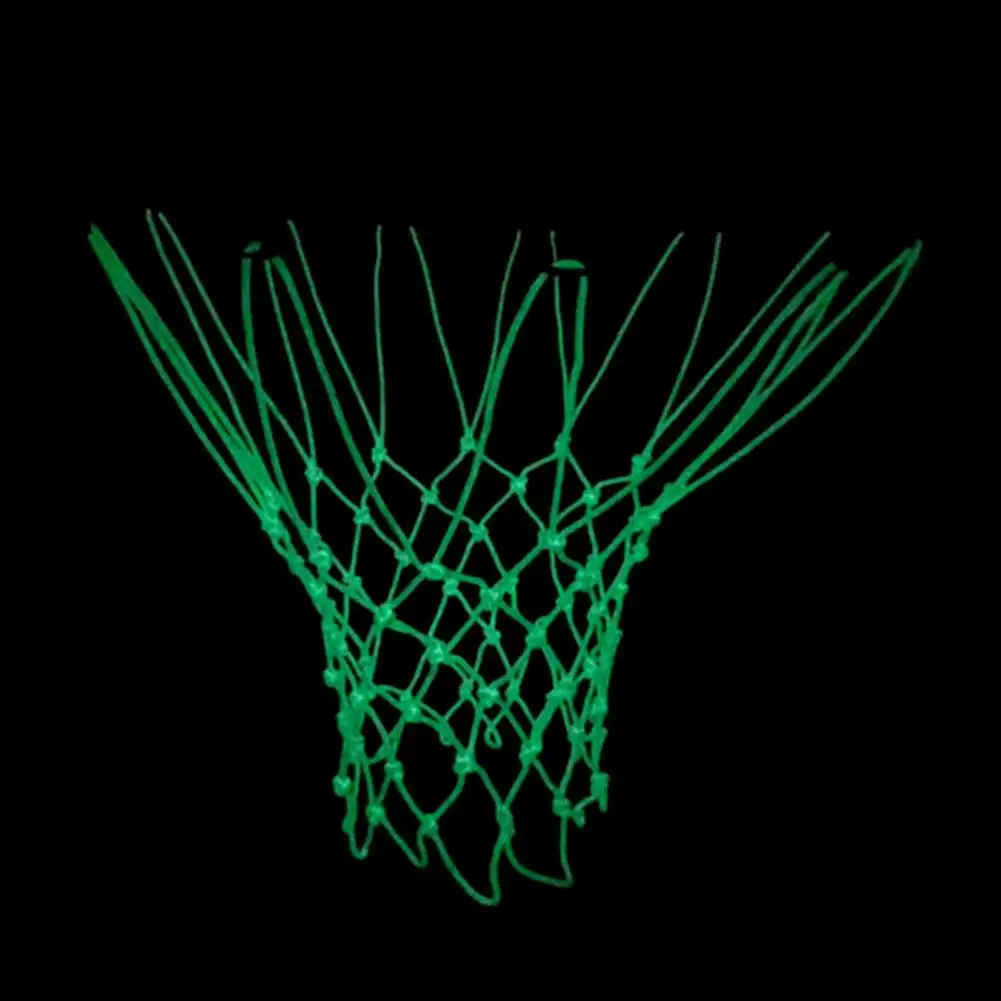 50cm Basketball Net Glow in the Dark Nylon Heavy Duty Basketball Net Standard Size Sun Powered Nightlight