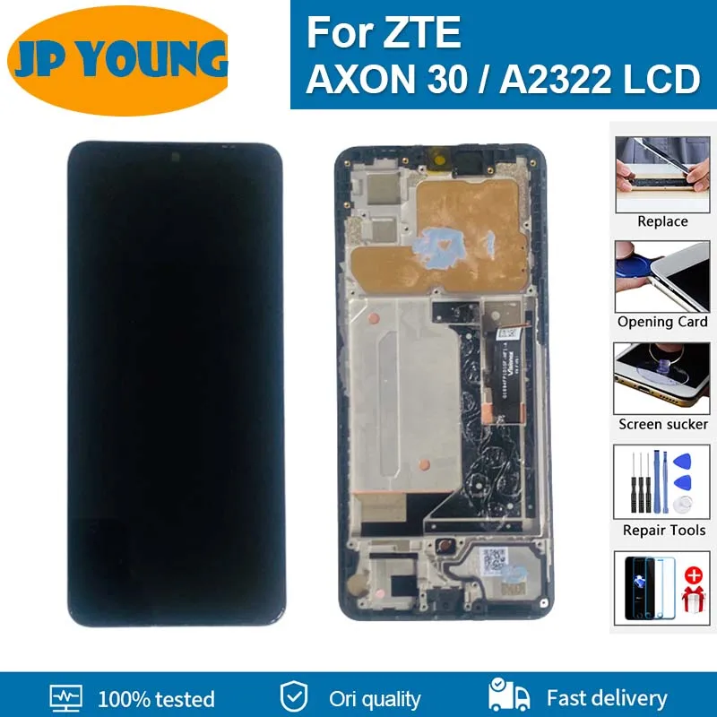 6.92'' Original For ZTE AXON 30 lcd A2322 LCD Display Touch Screen Digitizer Assembly AXON30 A30 with frame |