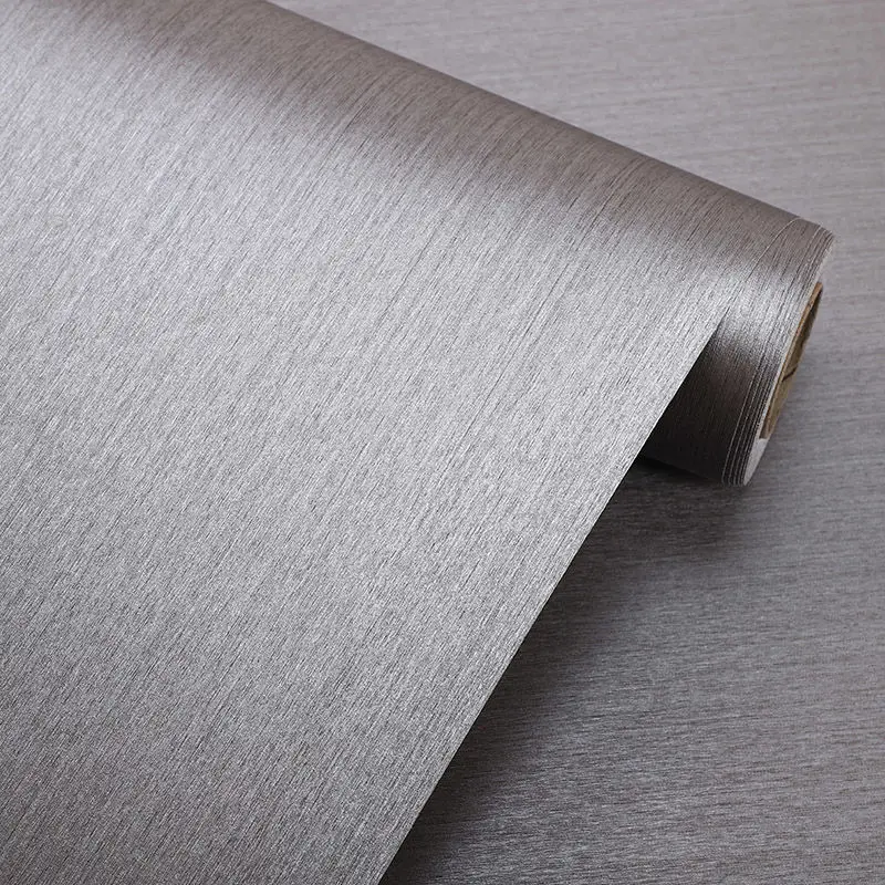 Brown Brushed Stainless Steel Self-adhesive Wallpaper Refrigerator Film Decorative Cabinet Washing Machine Waterproof Sticker wallpaper brushing machine hand crank wallpaper gluing machine wallpaper gluing machine 53 70cm coating glue sizing machine