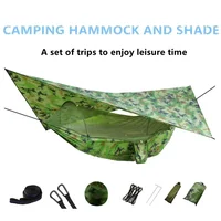 Pop-Up Portable Camping Hammock with Mosquito Net and Sun Shelter,Parachute Swing Hammocks Rain Fly Hammock Canopy Camping Stuff 1