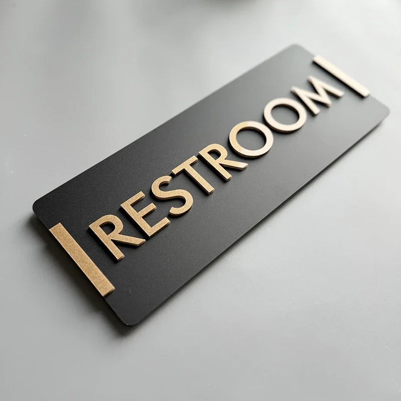 Restroom Signage Creative Signage Instructions Wall Sticker Placards Bathroom Instruction Sign Acrylic Toilet Plaque