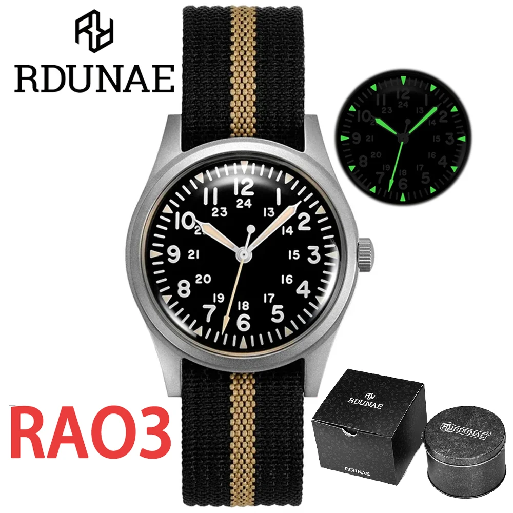RDUNAE  レトロミリタリー パイロットウォッチ クォーツ 未使用品 S9f15dcbef3ab45c09b9285cff831b