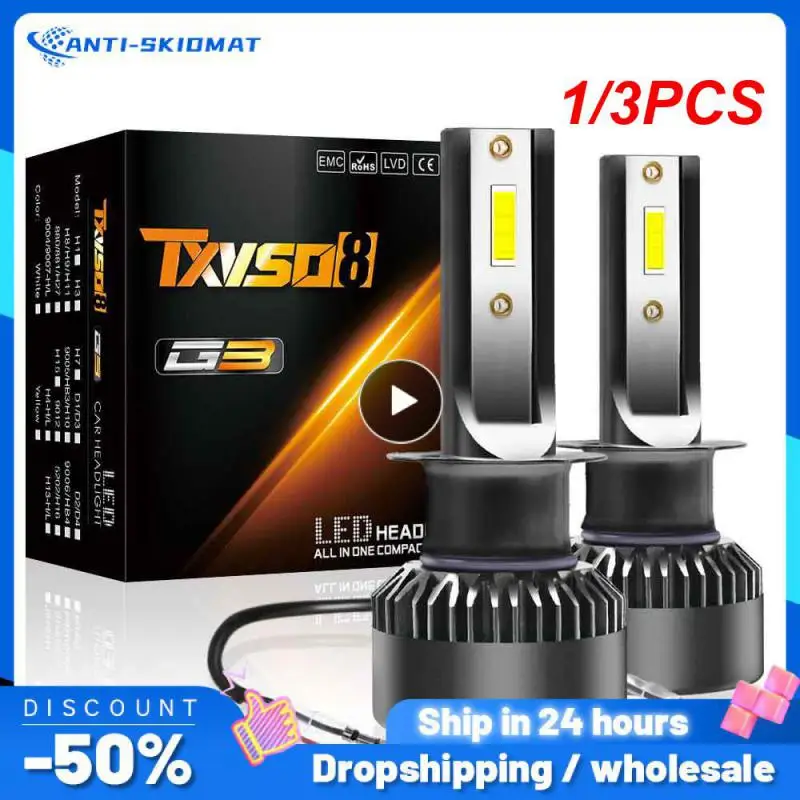 

1/3 шт., Автомобильные светодиодные лампы H4 H7 3570 CSP H1 H8 H11 H16 9005 HB3 9006 HB4 12 В 24 в 6000 К