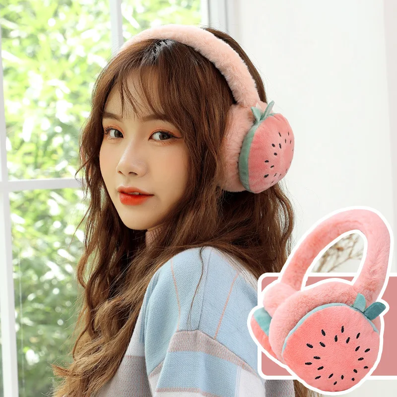 

Women's and children's adjustable fruit earmuffs Warm winter folding earmuffs Ear warmers Cartoon men's earmuffs Wholesale
