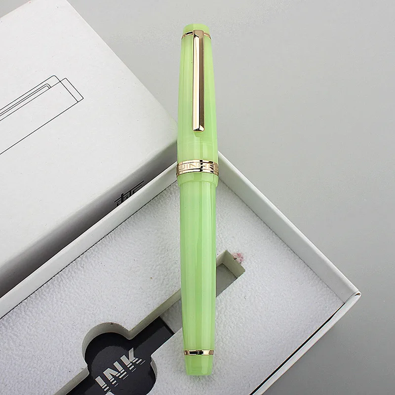 New Jinhao 82 Gold clip Fountain Pen Acrylic F 0.5mm nibs school office Supplies business writing ink pens