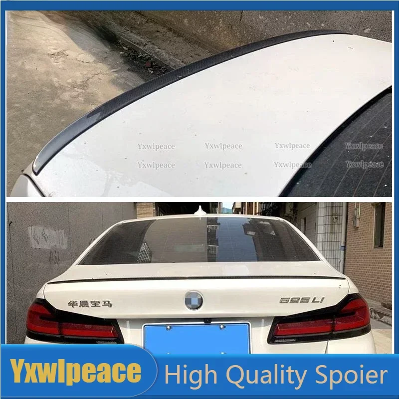 

For BMW 5 Series G30 G38 Spoiler 2018 2019 2020 2021 2022 ABS Gloss Black /Carbon Fiber Look Rear Trunk Lip Spoiler Car Styling