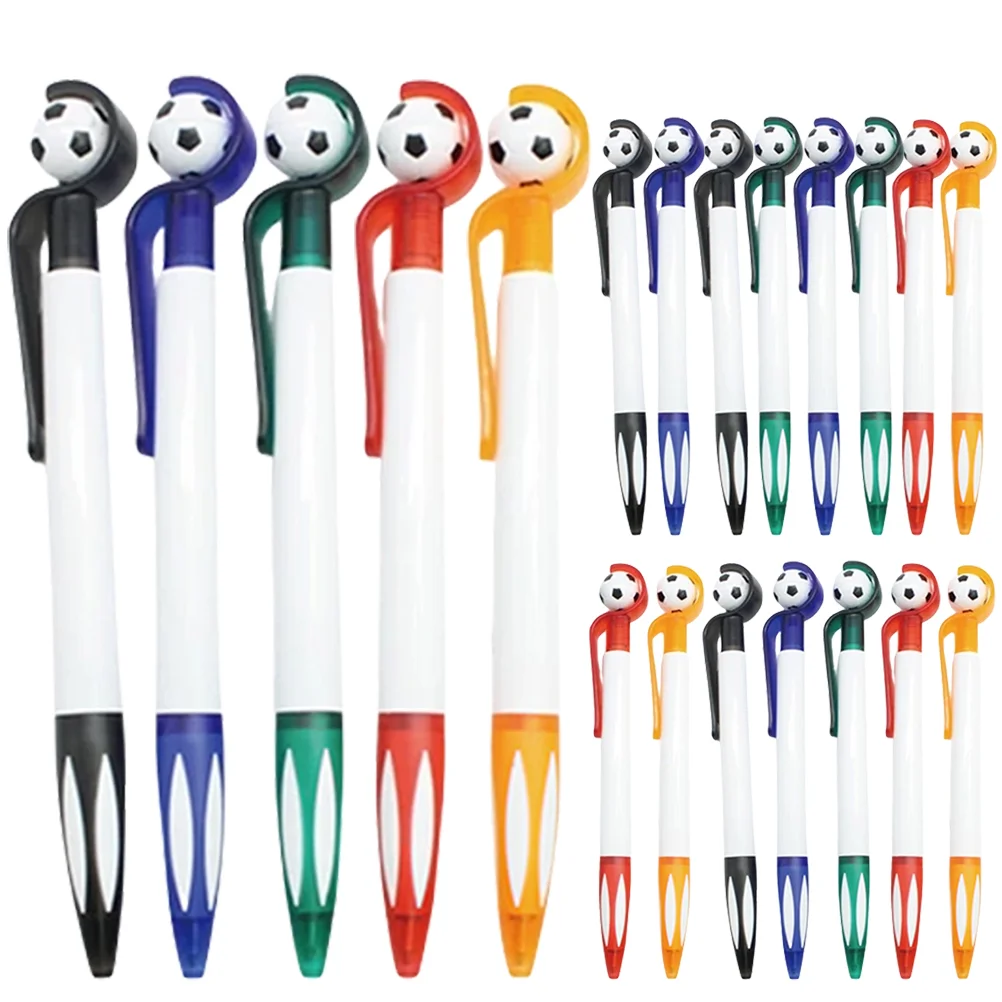 

20 Pcs Football Ballpoint Pen Office Pens Handwriting Stickers Bracelet Drawing Plastic Creative Student