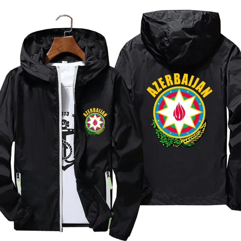 

Azerbaijan Coat Of Arms Men Ultra Light Hooded Jacket Thin Windbreaker Reflective Skin Coat Sunscreen Fashion Casual Jackets