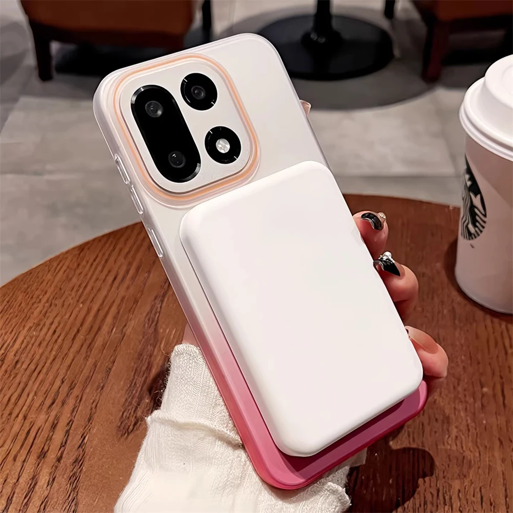Ultra Thin Gradient Color Frosted Magnetic Wireless Charging Case - Hard PC Cover