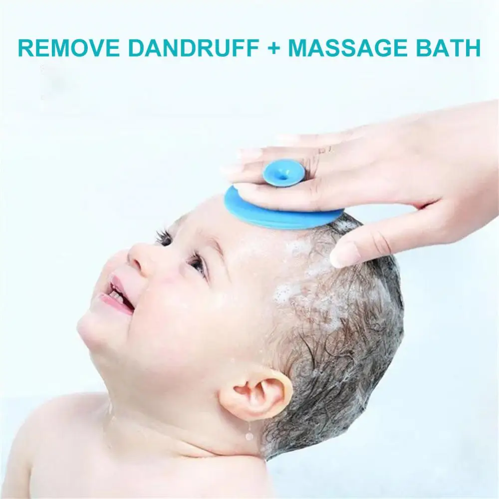 Baby Brush Soft Silicone Baby Shampoo Brush Scalp Hair Massager Shampoo Comb Bath Massage Brush Hair Multi Functional Care Tool Bathroom