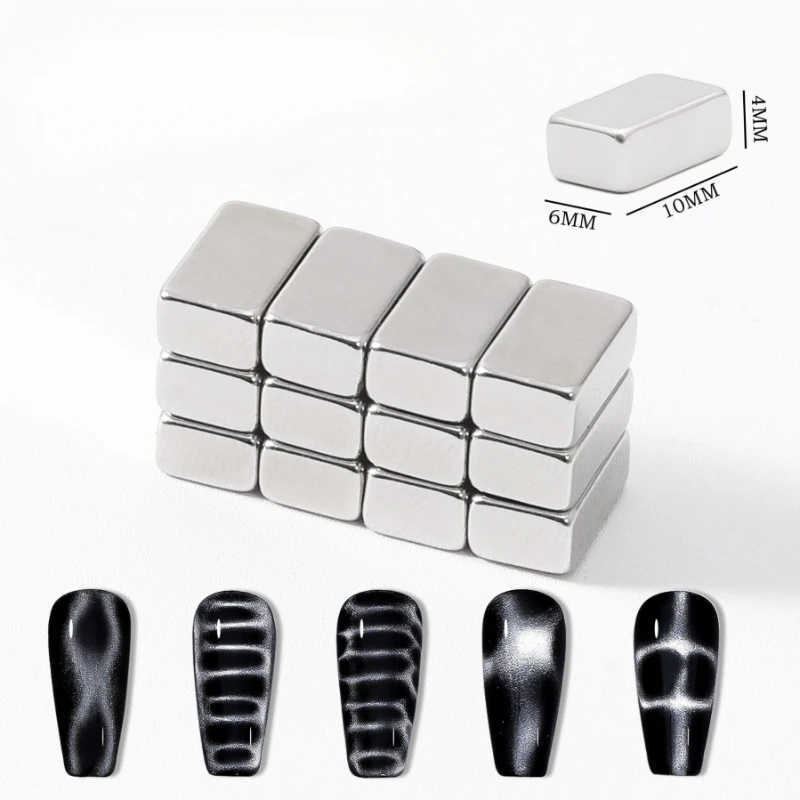 Crocodile Pattern Nail Magnet Nail Cat Eye Strong Effect Magnet Wave Geometric UV Attraction Magnets Set Manicure DIY Tool