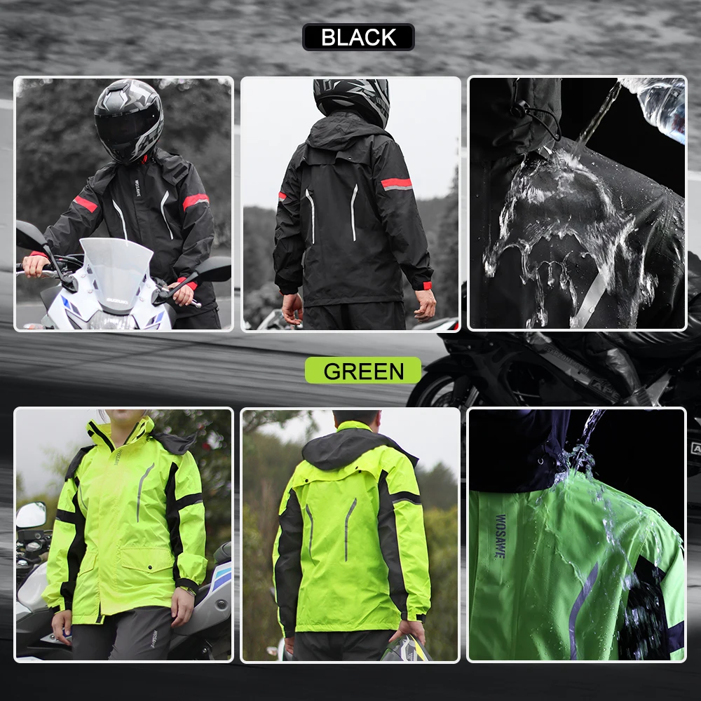 Motorcycle Raincoat Men Women Rainstorm Protection Motocross Waterproof Raincoat Moto Rider Rain Jacket Pants Rain Wear motorcycle raincoat raincoat suit bike raincoat