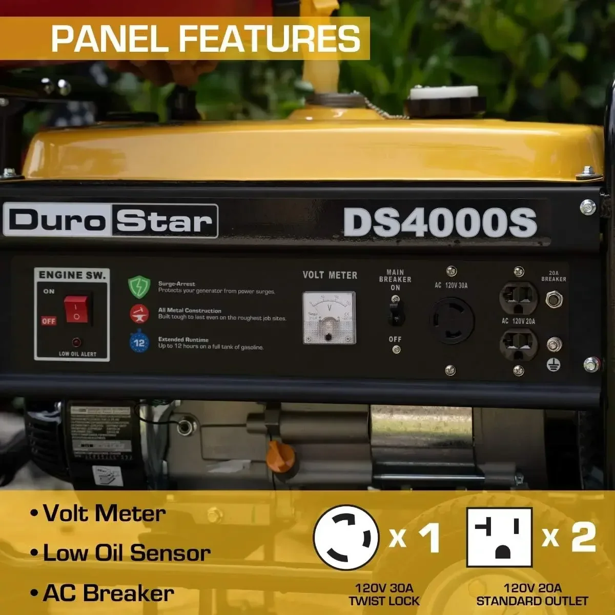 New DS4000S Portable Generator,Plenty of Power – With 4,000 peak watts and 3,300 running watts Yellow/Black  | USA | NEW
